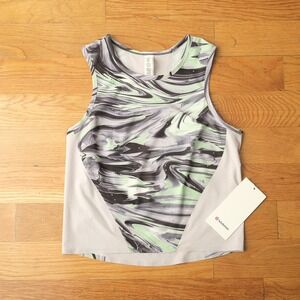 Lululemon‎ Swift Ventilated Running Tank Top Paint Glide Warp Multi Size 4 NWT